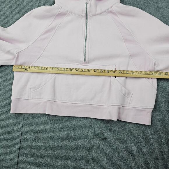 Lululemon Scuba Hoodie Womens XL/XXL Pink Cropped Half Zip Pullover Oversized - Picture 4 of 6